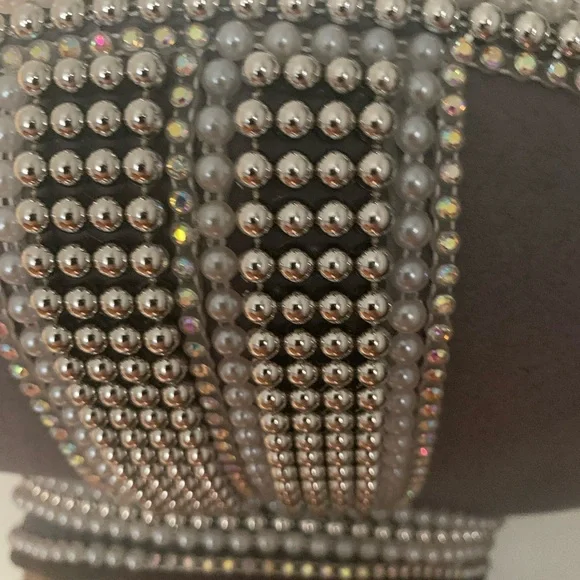 Vintage! Wool New York Model Pearl Beaded Rhinestone Hat Pearl Jeweled Rhinestone NY Fitted Cap - Etsy main image 4